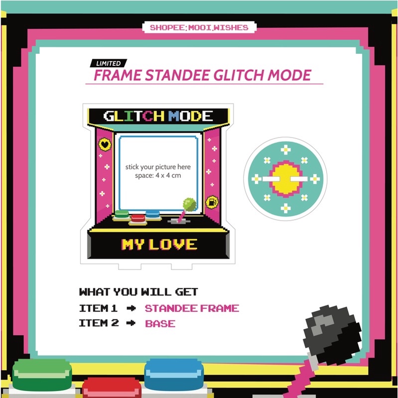 [LIMITED READY] Frame Standee Acrylic Glitch Mode by jankisyu