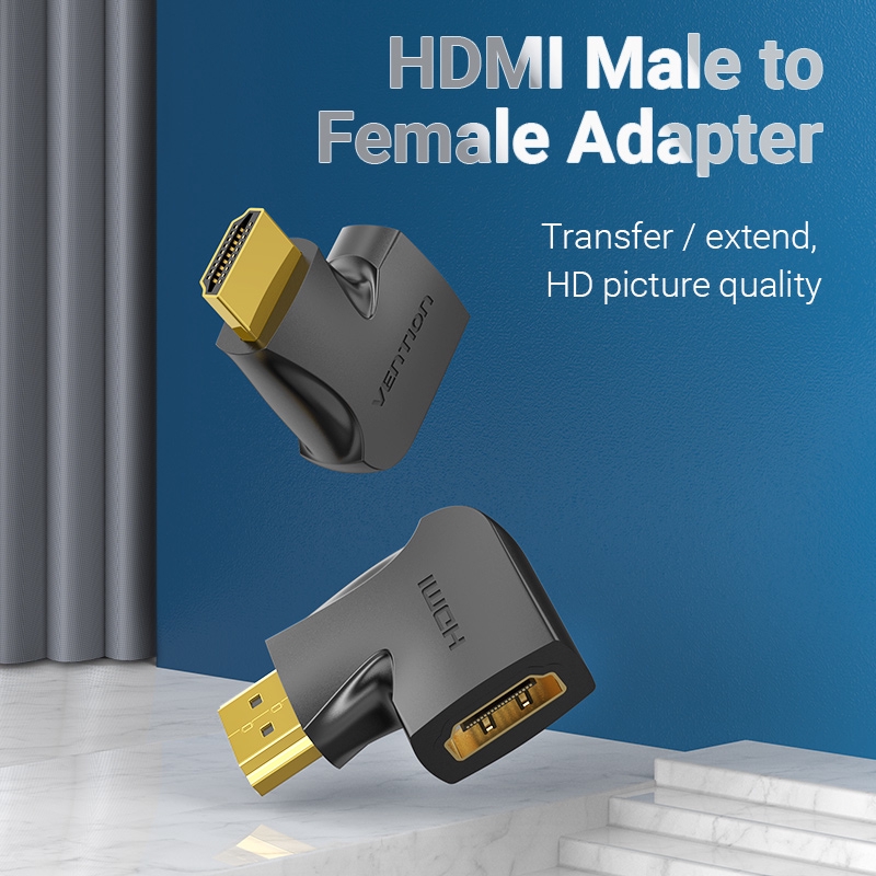 Vention Adaptor Hdmi 270 Derajat Male Ke Female 2.0 4k 2k 1080p