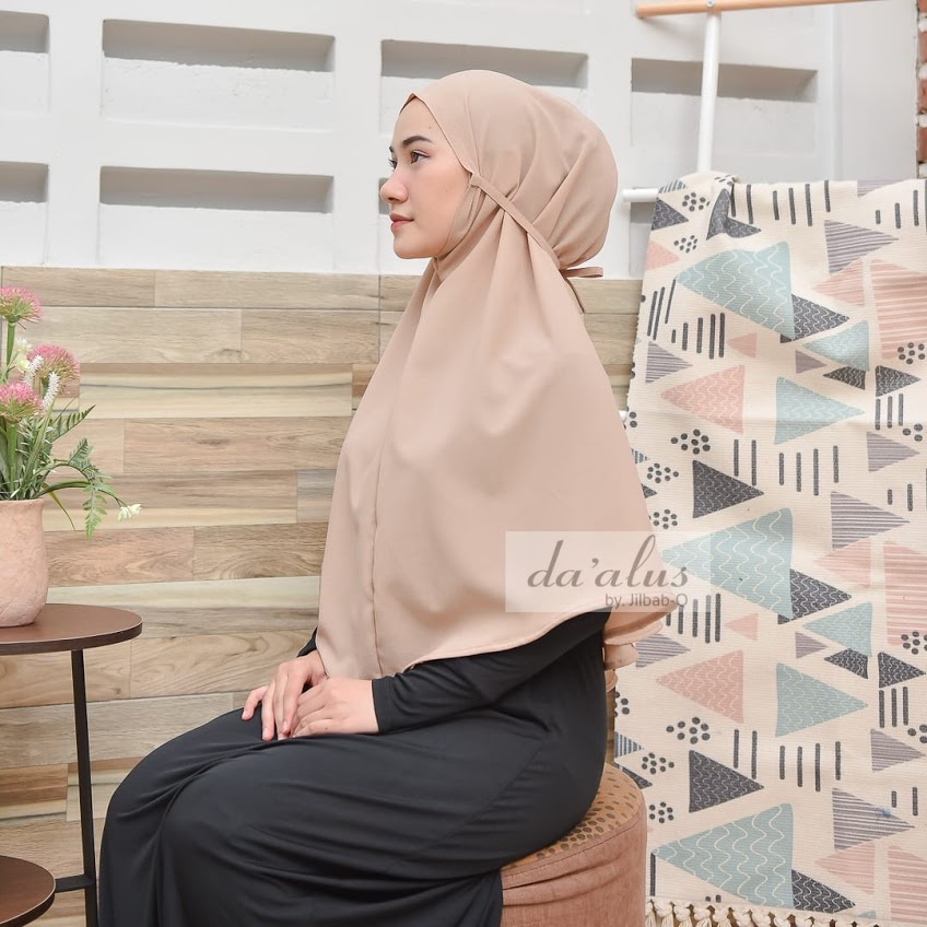 Kerudung Instan da'alus, hijab bergo lembut bahan diamon original, bergo lembut original