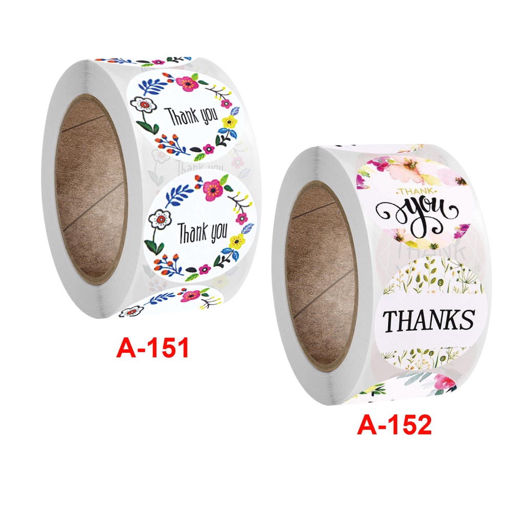 Wonderful 500pcs / Roll Stiker Label Bentuk Bulat Untuk Dekorasi Pesta Ulang Tahun / Scrapbook / Hadiah