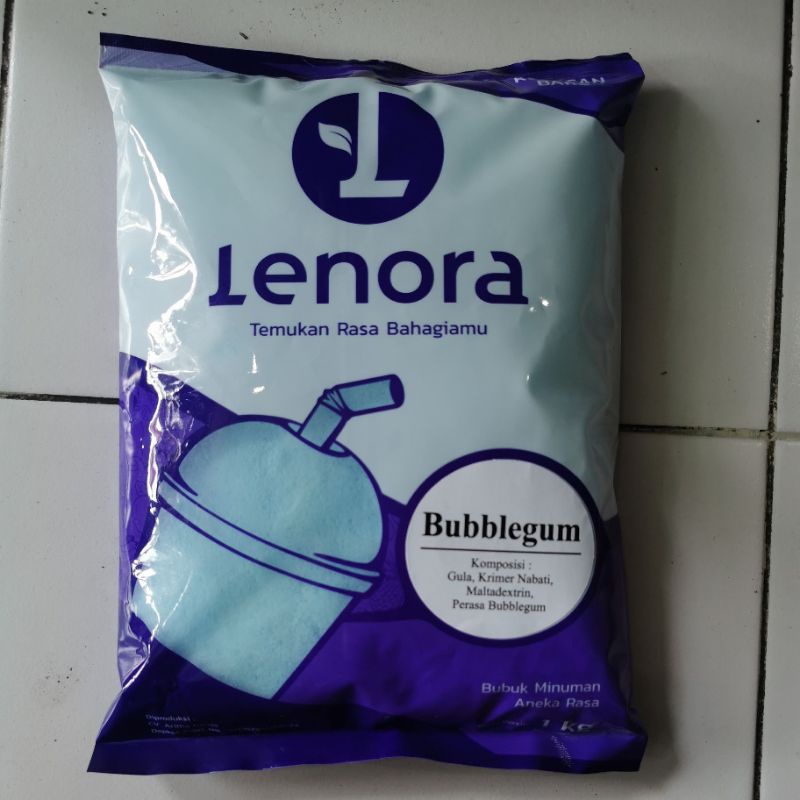 

Serbuk minuman rasa BUBBLE GUM/PERMEN KARET LENORA POWDER
