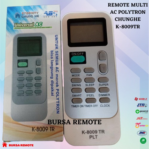 Remot /  REMOTE MULTI AC POLYTRON CHUNGHE K-8009TR / ecer dan grosir