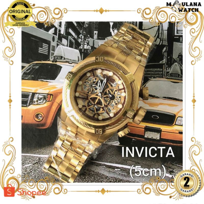 JAM TANGAN PRIA WANITA | RANTAI | KULIT | KARET | MURAH | PRIA INVICTA DOUBLE TIME DAN KAWAT
