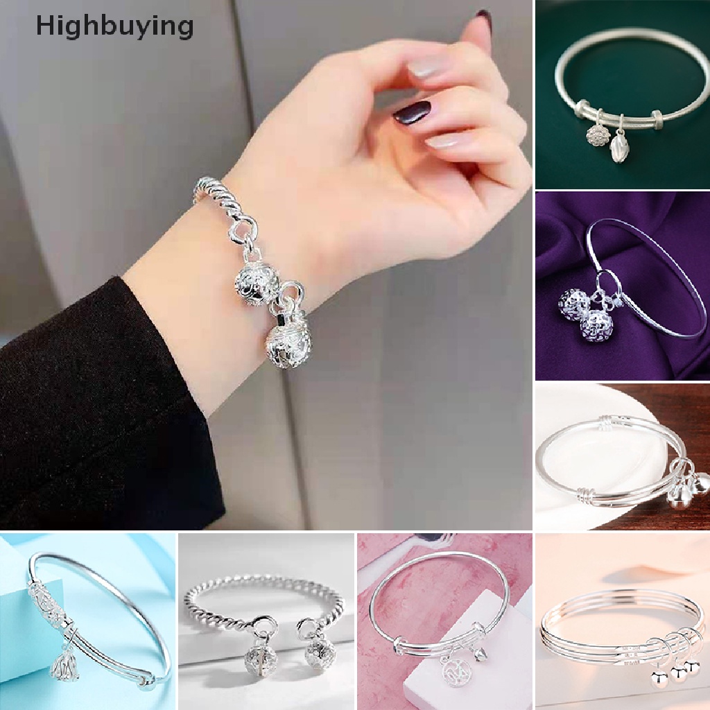 Hbid Gelang Tangan Lapis Silver Adjustable Untuk Wanita Glory