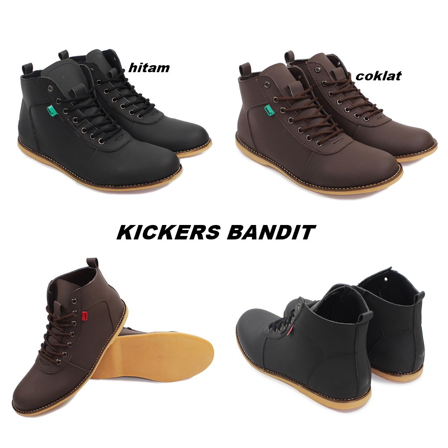 Sepatu Casual Pria Semi Boots Kickers Bandit Sintetis Keren