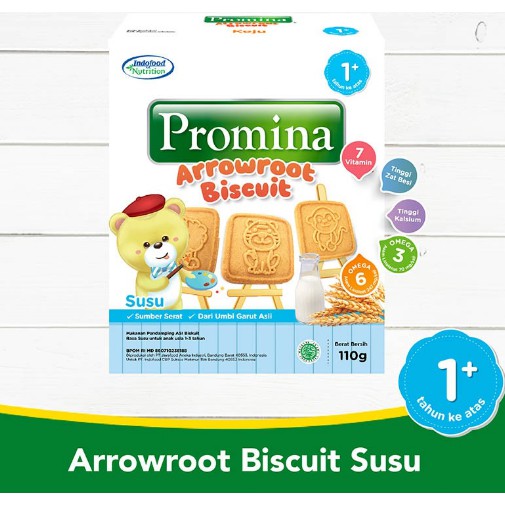 Promina Arrowroot Biskuit Snack Bayi Untuk Usia 1 Tahun Ke Atas