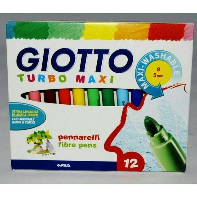 

Spidol/fibre pen Turbo Maxi 12 colours GIOTTO