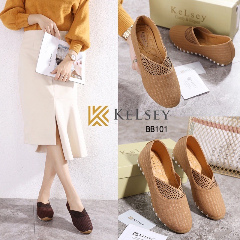 (GRATIS ALAS KAKI) NICOLE SEPATU FLAT SHOES WANITA KELSEY BB101 SANDAL WANITA FLAT SHOES IMPORT SEPATU SLIP ON WANITA