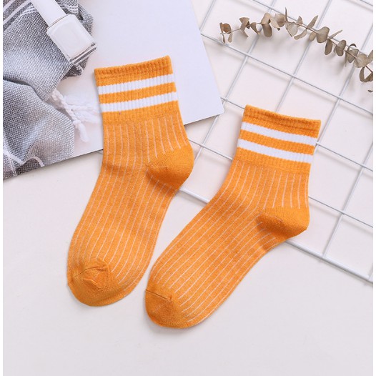 Grosir - K355 Kaos Kaki Atas Mata Kaki / Kaos Kaki Garis / Socks / Import Batam/ Sepatu