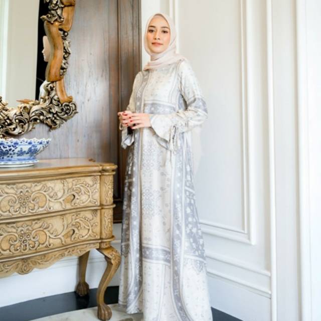 Wearing klamby Agnia Dress In Peony size M