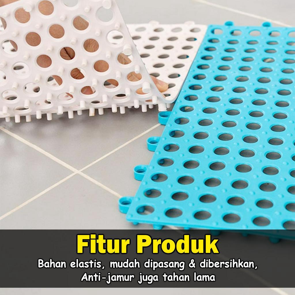 Karpet Karet Anti Slip Kamar Mandi Anti Licin Ukuran 30cm x 30cm Karet Original Terpopuler Termurah D7A1