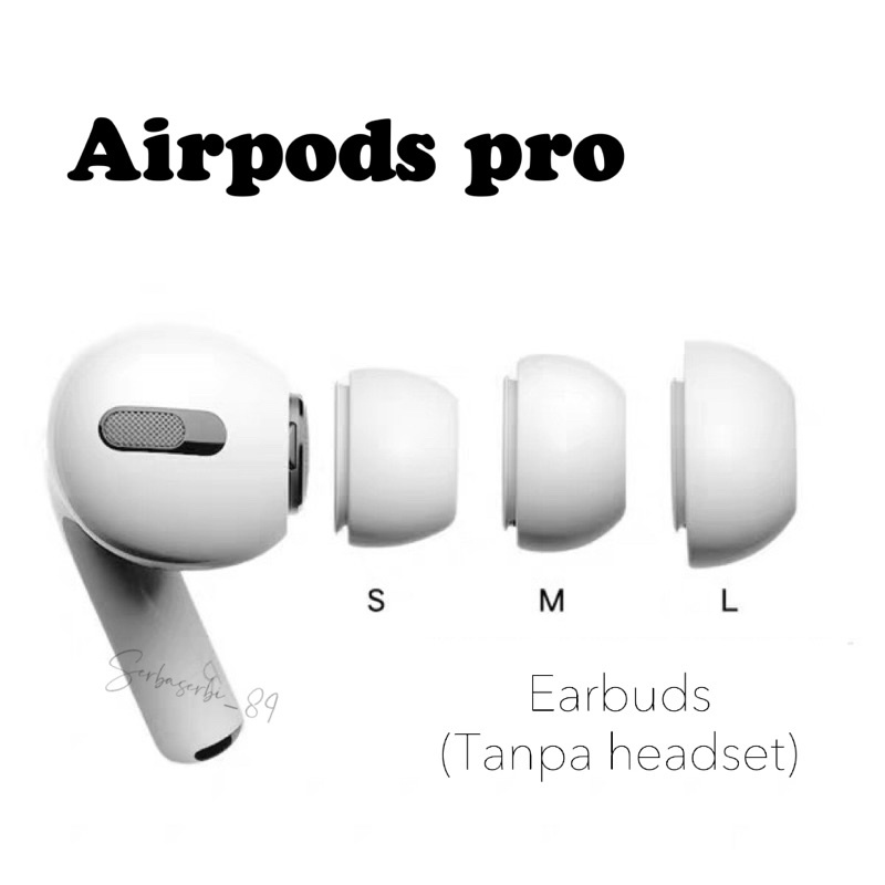 sepasang Airpods pro silicone eartips air pods pro plug in soft earbuds karet headset