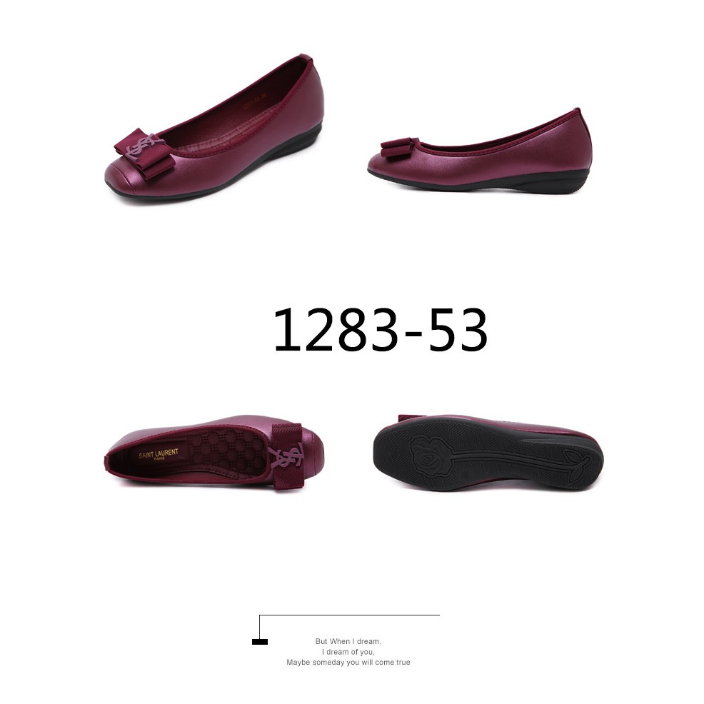 YS Flat Shoes Logo With Bow Women Shoes 1283-53