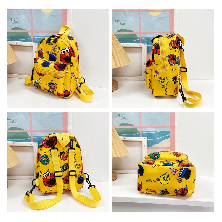 Tas Sekolah Anak Import - Tas Ransel Anak Motif Elmo Lucu Import - Tas Backpack Anak Karakter Elmo Lucu Terbaru - Tas Anak Laki Laki Perempuan [BK20]