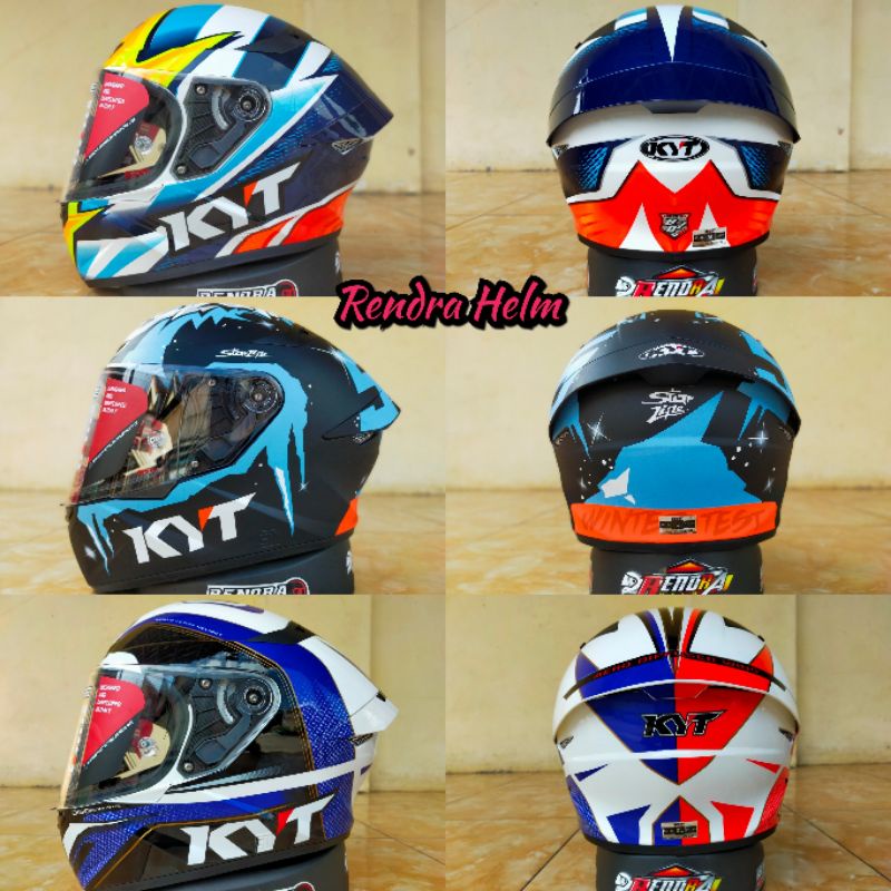 HELM KYT TT COURSE Motif/ Poloss. 100% Original. KYT TT C ( Ogkir Termurah 2 kg )-7