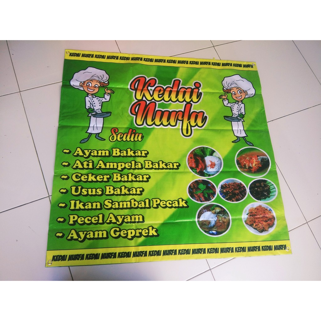 Jual Banner Ukuran 1 x 1 Meter Plus Desain | Shopee Indonesia