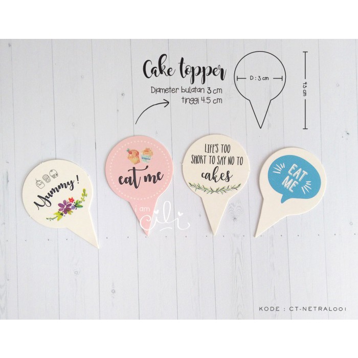 

KUE-PENGHIAS-ALAT- (TOPER NETRAL01) KUE CAKE TOPPER DECORATION DIAMETER 3 CM TEMA NETRAL -ALAT-