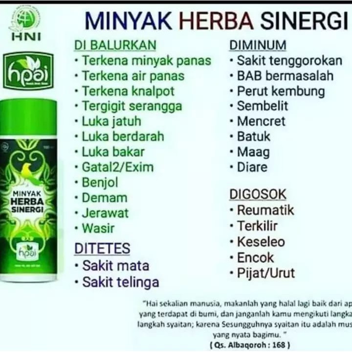 Minyak Herba Sinergi Hni Hpai Mhs Minyak Bubut Butbut Obat Luka Jerawat Pijat Urut Shopee Indonesia