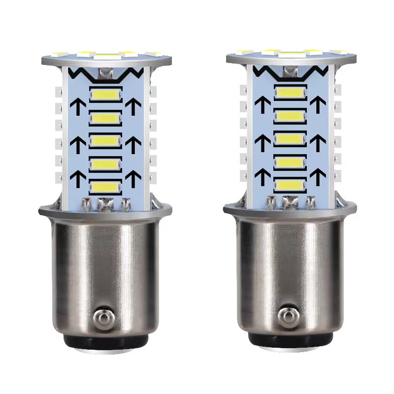 Bohlam Lampu Rem LED 1157 BAY15D 2 Mode P21 / 5W Untuk Belakang Motor