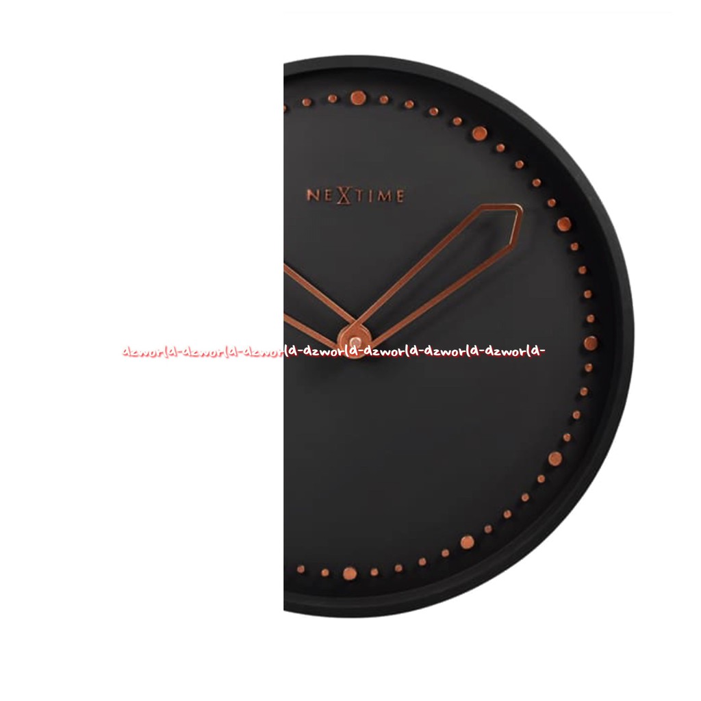 Nextime Wall Clock Cross Black 35cm Jam Dinding Bulat Hitam Orange Next Time Nexttime