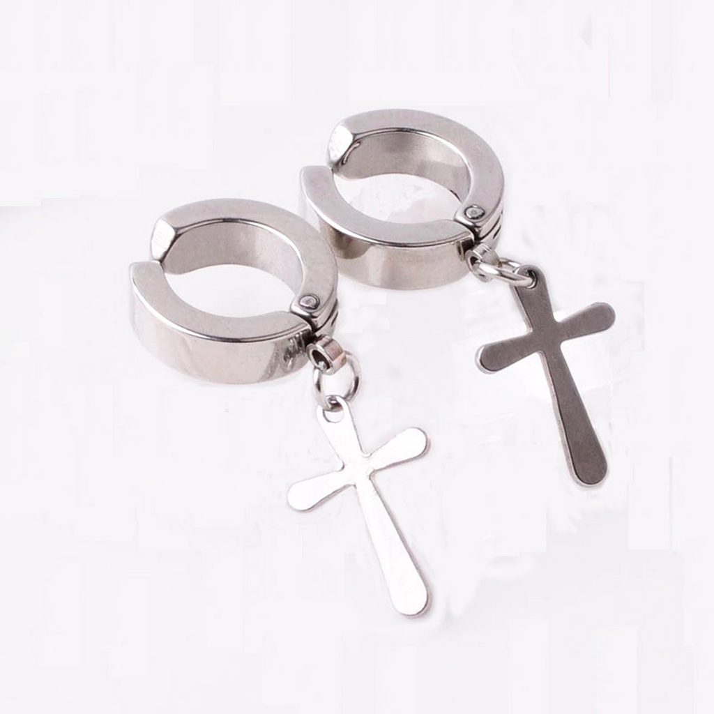 Hu Hu Hu Hu Hu Alat Bantu Pasang Kacamata♡ 1pc Anting Hoop Bahan Stainless Steel Gaya Korea Untuk Unisex