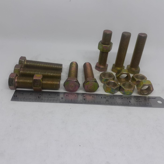 BAUT MUR M12X50 / BAUT MUR KUNING M12 X 50 KUNCI 17