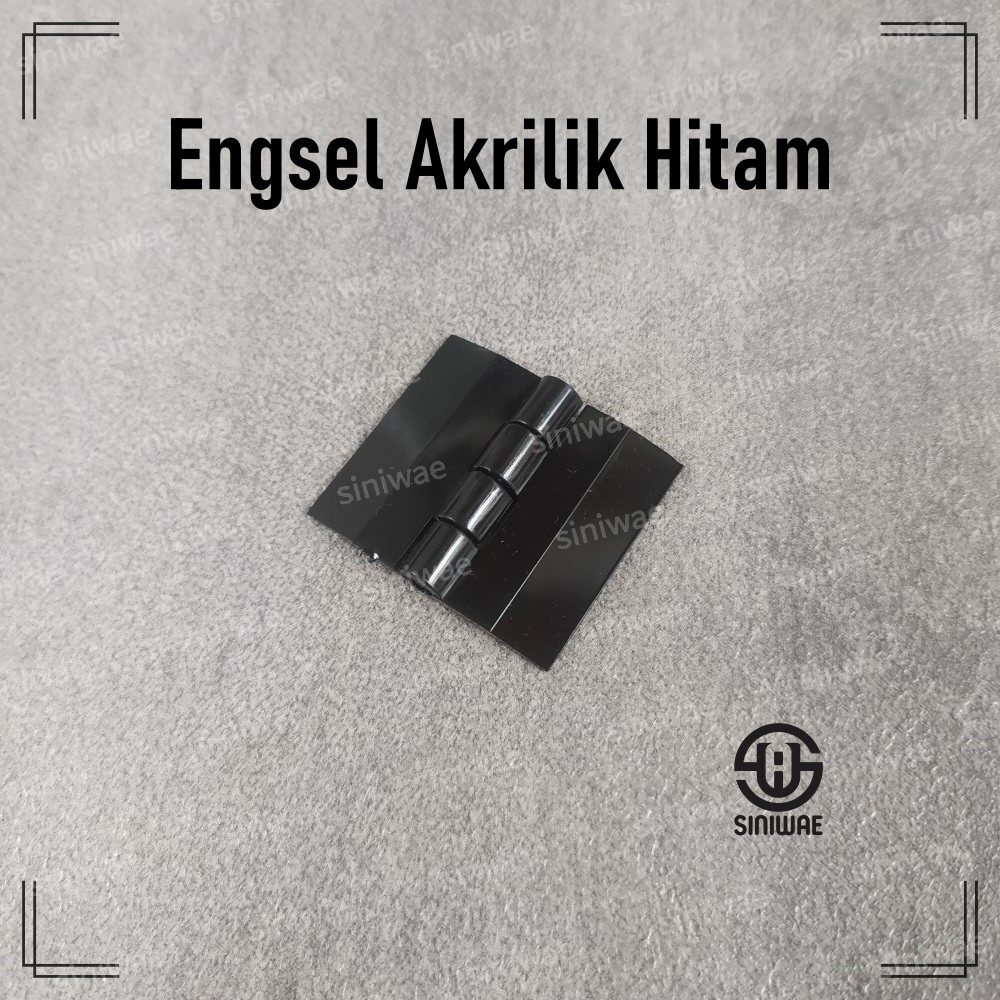 Engsel Akrilik Warna Hitam Solid 2.5cm 3cm 4cm 7cm Transparan Engsel Acrylic Hinge 2 3 4  cm