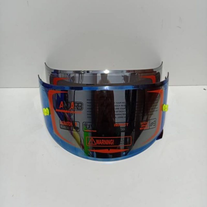 Flat visor iridium NHk RX 9 dan GM racepro merk handarb plus post