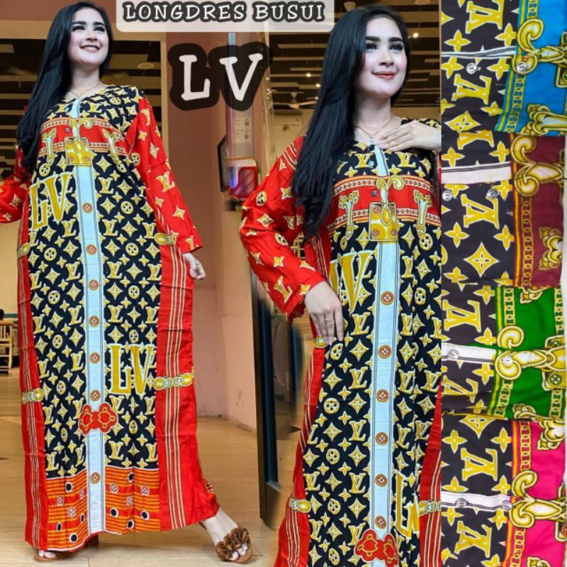 DASTER PANJANG BATIK ESMANUR BUSUI KANCING DEPAN HALUS ADEM MURAH LENGAN PANJANG batiknusantara11-LD. Lope