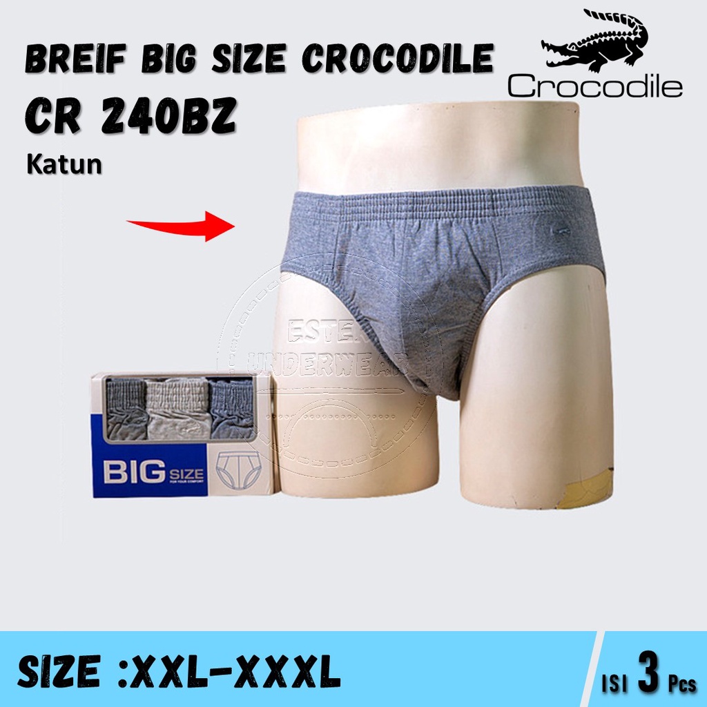 Celana Dalam Pria Crocodile Big Size CR 240 BS ISI-3 Pcs/Pack