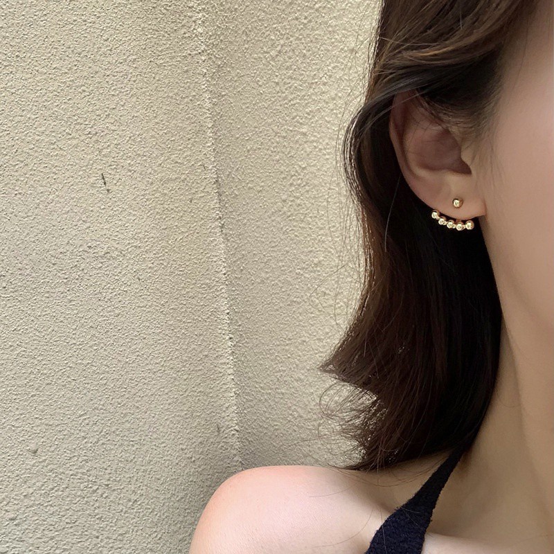 Anting S925 silver needle Model Gantung Belakang Gaya Korea