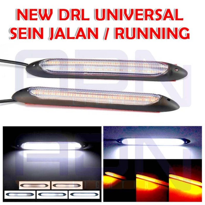 Lampu Led DRL Tempel senja Running Sein Mobil Motor UNIVERSAL