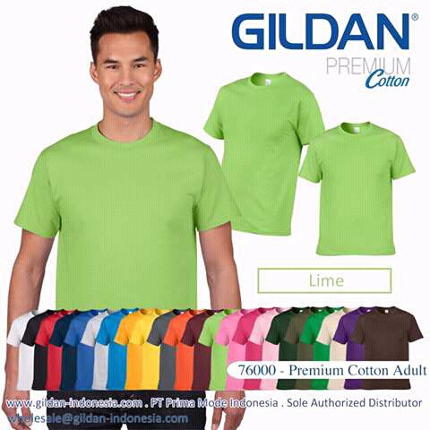  Kaos  Polos Import Gildan  Gildan  Premium 76000 Cotton  