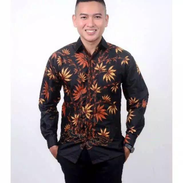 Kemeja Batik Pria Ppbtk07 Modern Lengan Panjang Casual Modis Trendy Masa Kini M L Xl Asli Pekalongan