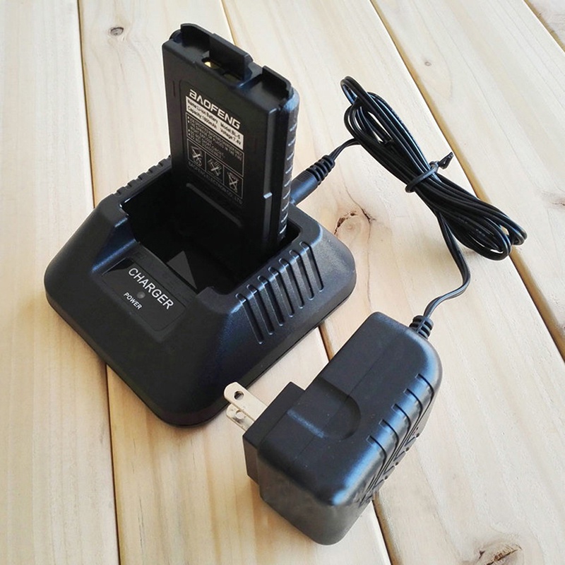 (LUCKID) Charger Walkie Talkie Original Untuk Baofeng UV-5R A / E / Plus TP Two