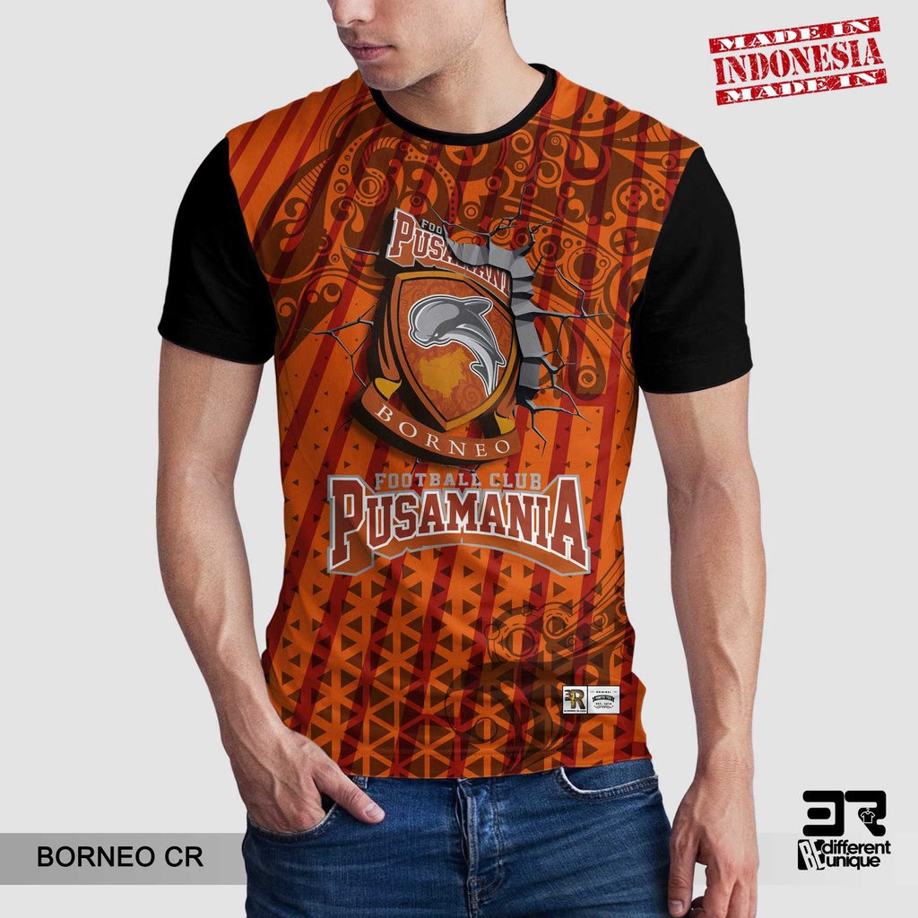 [ COD ] KAOS PRINTING GAMBAR TEAM SEPAKBOLA BORNEO FC CR - BAJU SEPAK BOLA INDONESIA DISTRO ORIGINAL