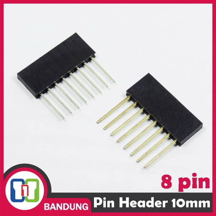 PIN HEADER FEMALE 8 8P 10MM LONG STACKABLE FOR ARDUINO UNO MEGA