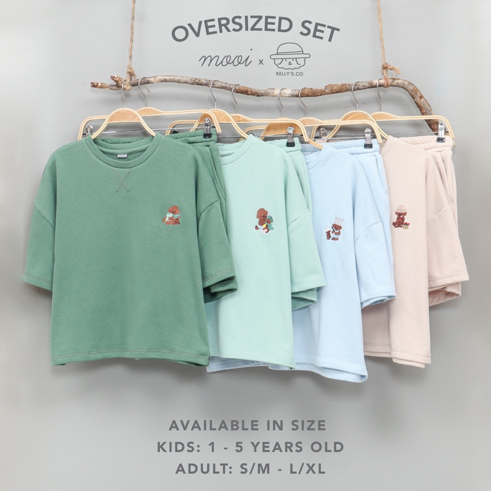 Mooi x Kellysco Oversized Set Setelan Wanita (MOM)-1
