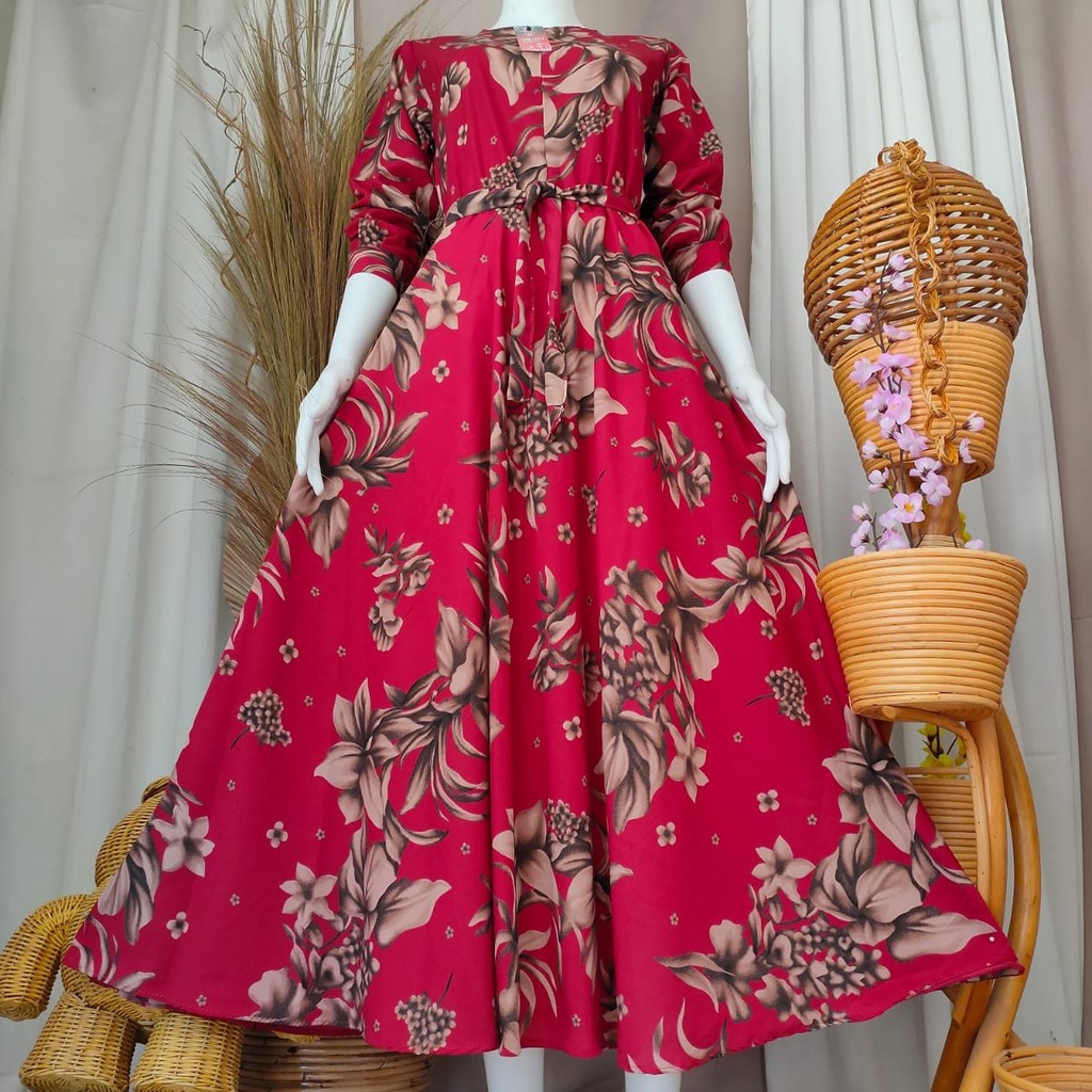 gamis sakura cantik//gamis murah//gamis wanita cantik//gamis kekinian