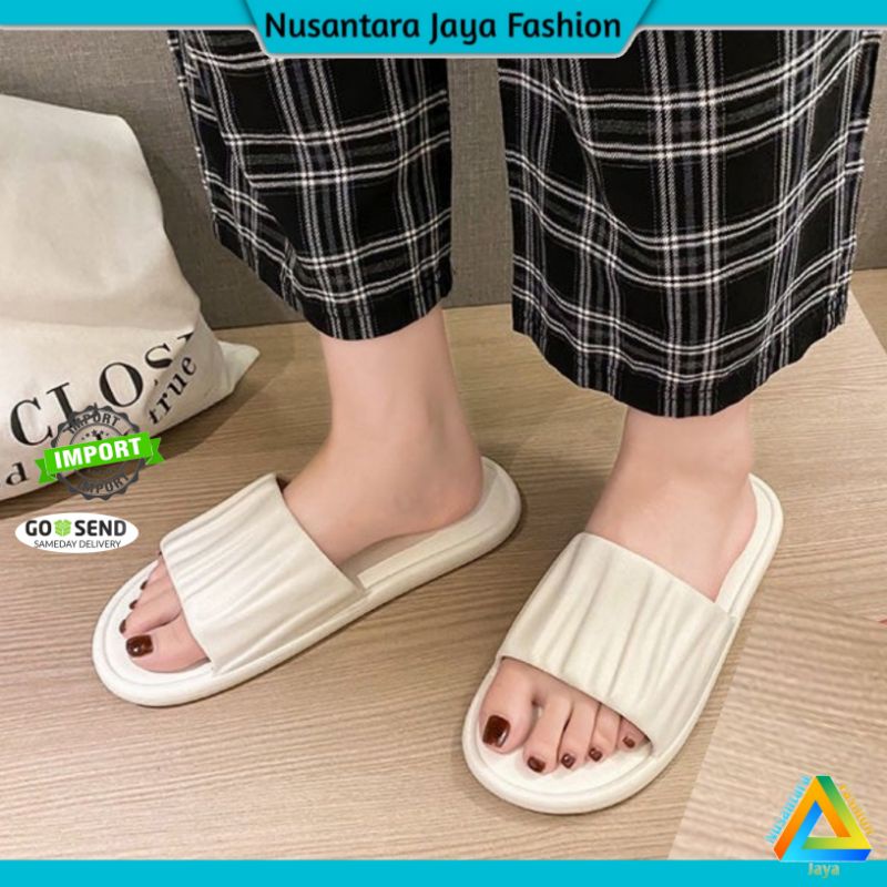 Sandal Kerut Wanita OLIVE Jelly Import Korea Style 2022