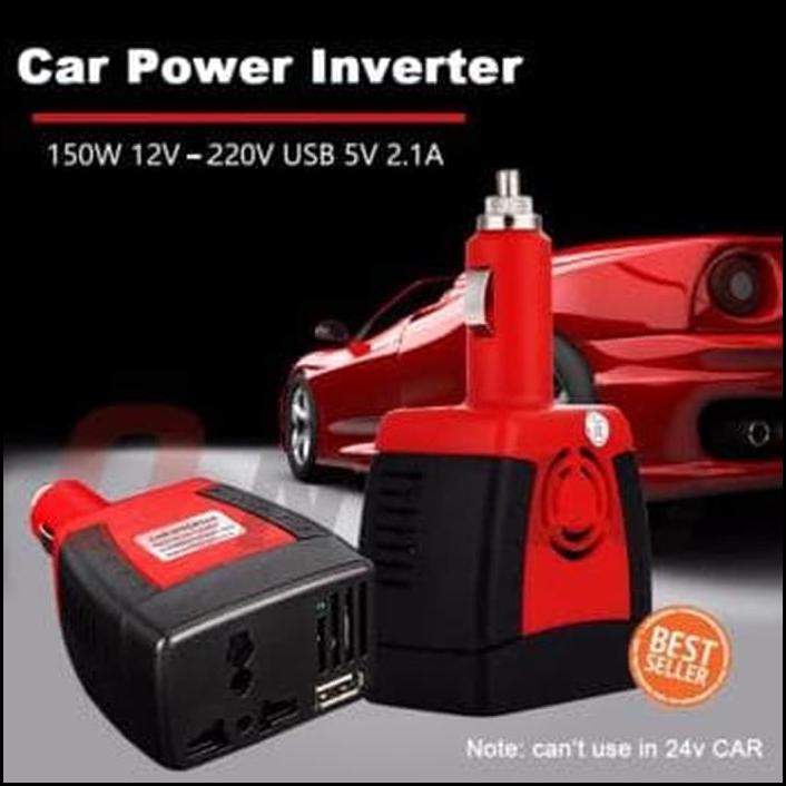 Car Power Inverter 150W Charger Macbook/Laptop/Notebook/Hp Di Mobil