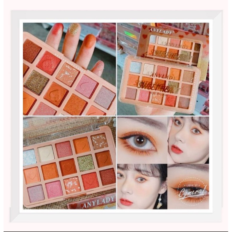 [ECER]EYESHADOW PALETTE SWEET HEART/LOVE/GLAM ANYLADY NO.771/771B/771C/PEACH 797