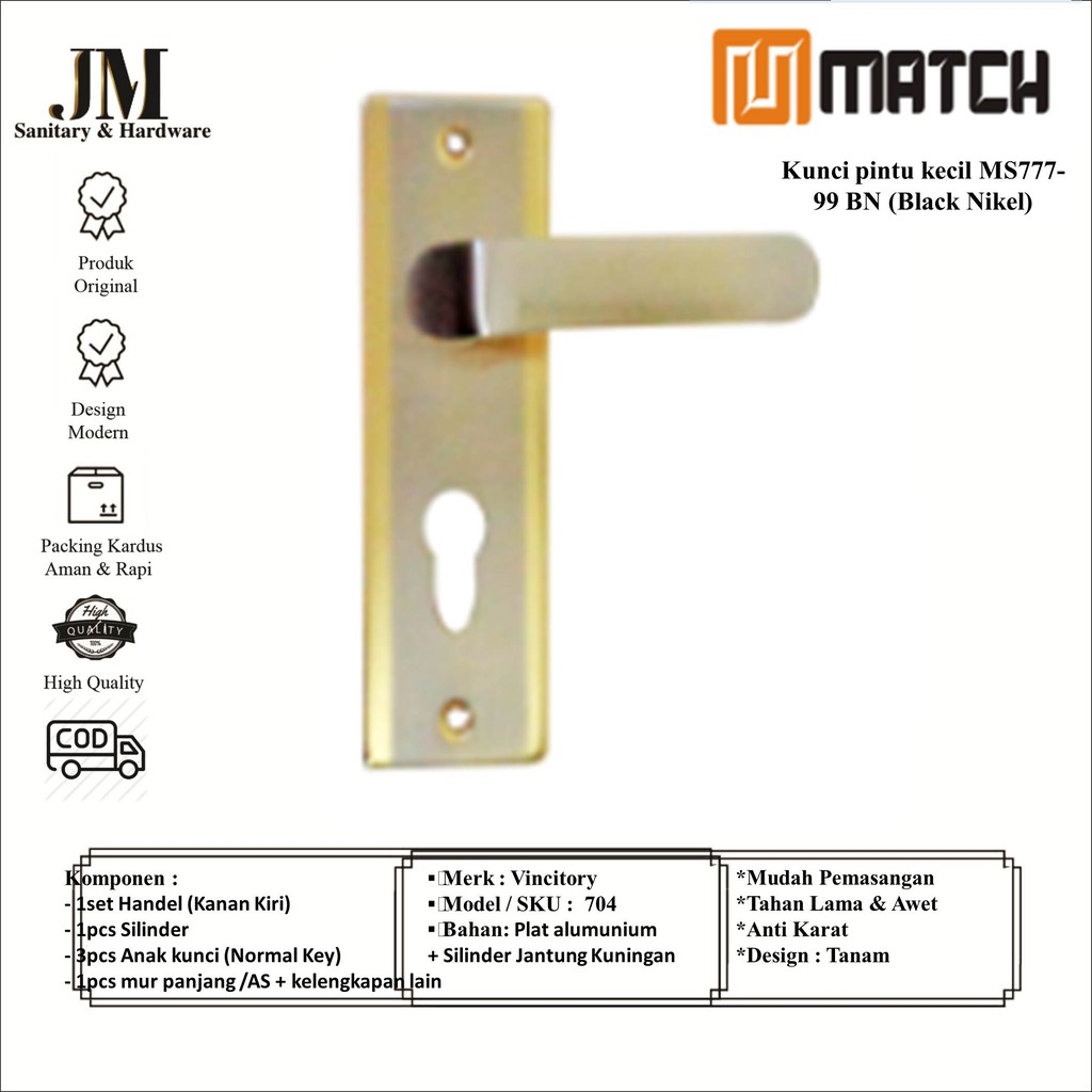 Kunci pintu kecil MS777 99 BN Black Nikel Shopee Indonesia Kunci pintu kecil MS777 99 BN Black Nikel Shopee Indonesia