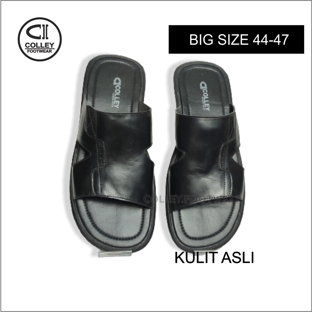 COD - 100% KULIT ASLI SANDAL KASUAL PRIA COLLEY / SANDAL TRENDI CLY-SDB-0222