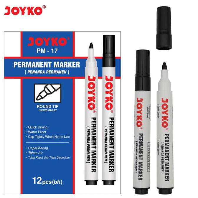 

HOT SALE Permanent Marker / Spidol Permanen Joyko PM-17 / 1 BOX 12 PCS Terjamin