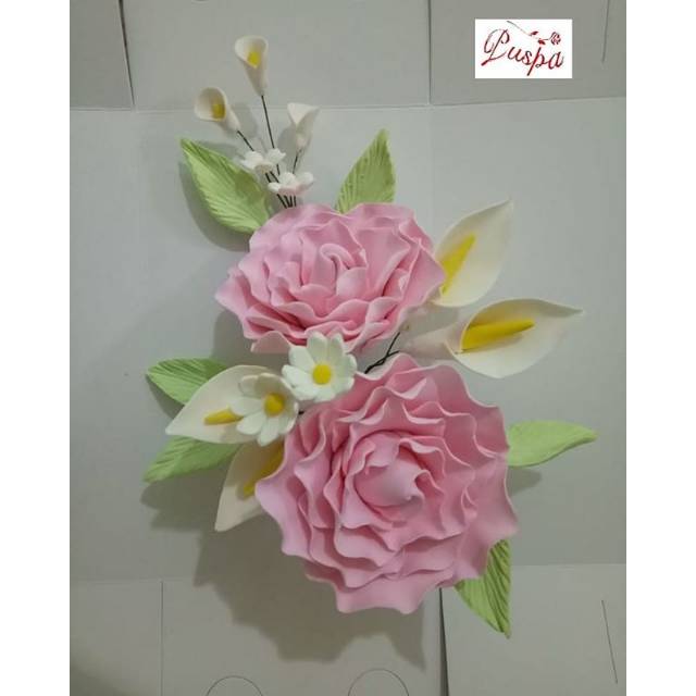 

(154/PRMG) Gumpaste Flower / Bunga Gumpaste Curly Rose