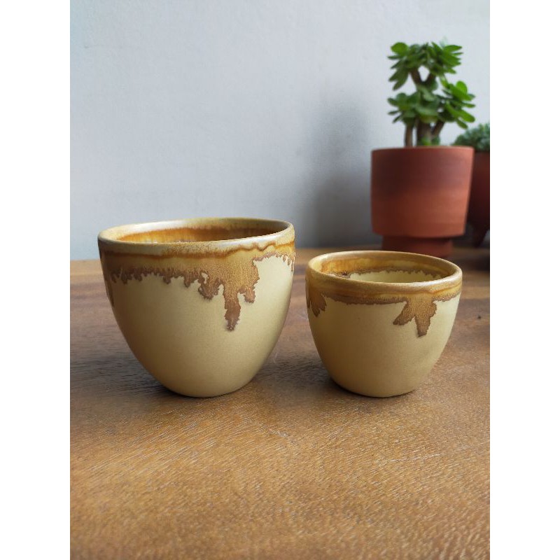 Pot keramik /pot unik /pot kaktus /pot bonsai