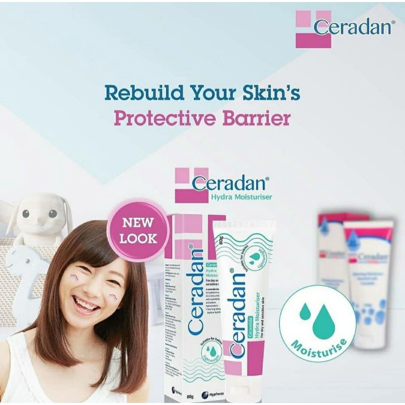 [FREE Handuk Muka] CERADAN Hydra Lotion 80gr Moisturizer with Ceramide Lotion Kulit Kering Atopik Sensitif Baby Lotion Atopic Dry Skin Eczema