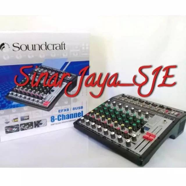 audio mixer SoundCraft EFX-8 ( 8 channel ) resmi garansi