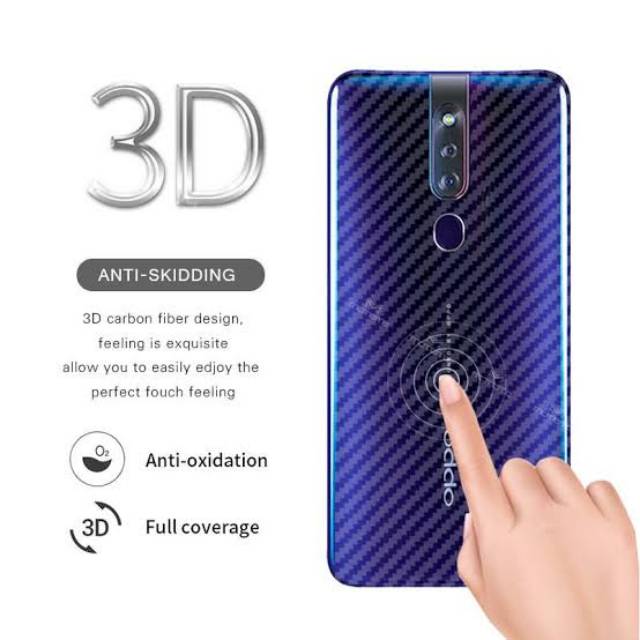 Redmi note 7 / note 7 pro CARBON 3D BACK SKIN PROTECTOR - garskin /pelindung belakang hp/sticker hp